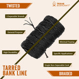 Texas Bushcraft Tarred Bank Line FW-KZX1-DZ36 VG-LVD0-X1TQ K2-NE2A-NSWN ZT-U52I-U4IP