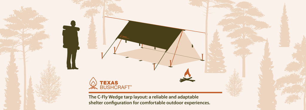 Beyond Basic Camping: Dive into the C-Fly Wedge with Texas Bushcraft Survival Tarp