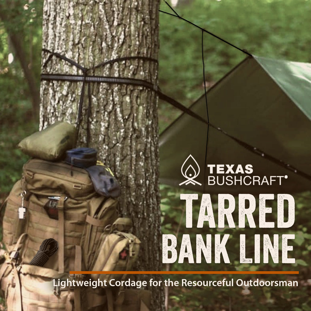 Texas Bushcraft Tarred Bank Line, Size: #36 - 1lb - 486ft, Black