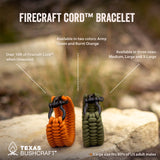 Texas Bushcraft Firecraft Cord Paracord Bracelet  6Q-4ZFJ-RF7B 9H-POW2-93VM QZ-IBQL-YNJ2 A9-0FGA-NO65 SZ-2F8K-EJH1 83-40T7-FI8T