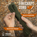 Texas Bushcraft Firecraft Cord Paracord H8-52RM-ZMGM 7L-EGTP-9NZ2 EF-WTKF-Q3IC WI-AGFY-H9BA AB-MUUD-V4F6