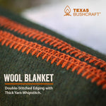 Texas Bushcraft Wool Blanket Army Green BN-DMC7-KSVQ